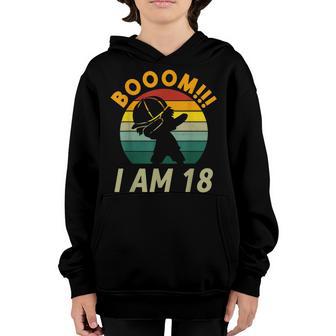 Dabbing Birthday 18 Years Old Birthday Outfit Boys Youth Hoodie - Thegiftio UK