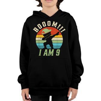 Dabbing Birthday 9 Years Old Birthday Outfit Boys Youth Hoodie - Thegiftio UK