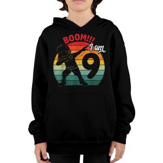 Dabbing Boy 9Th Birthday Party 9 Nine Years Old Kids Boys Youth Hoodie - Thegiftio UK