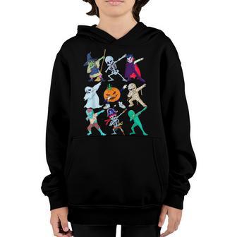 Dabbing Halloween Boys Skeleton Zombie Scary Pumpkin V3 Youth Hoodie - Thegiftio UK