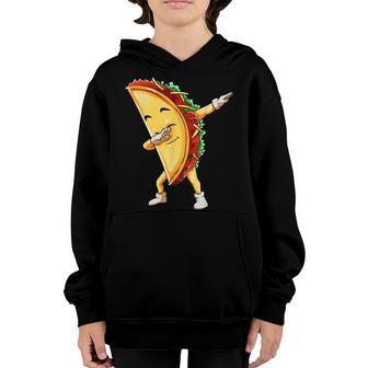 Dabbing Taco Cinco De Mayo Funny Kids Boys Mexican Food Dab Youth Hoodie - Thegiftio UK