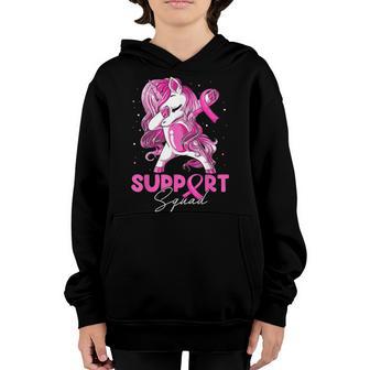 Dabbing Unicorn Gift For Girls Kids Breast Cancer Awareness Youth Hoodie - Thegiftio UK