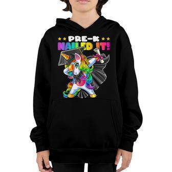 Dabbing Unicorn Pre-K Graduation Cap Gown Diploma Youth Hoodie - Thegiftio UK