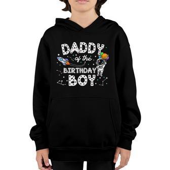 Dad Of The Birthday Astronaut Boy Space Theme Birthday Graphic Design Printed Casual Daily Basic Youth Hoodie - Thegiftio UK