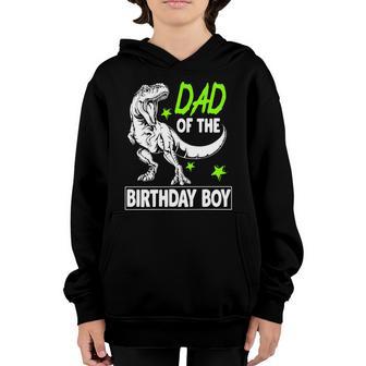 Dad Of The Birthday Boy Dinosaur Kid Dinosaur Birthday Graphic Design Printed Casual Daily Basic Youth Hoodie - Thegiftio UK