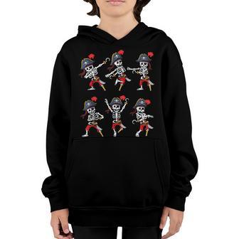 Dancing Pirate Skeletons Dance Challenge Boys Kids Halloween Youth Hoodie - Thegiftio UK