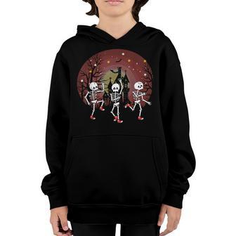 Dancing Skeletons Dance Challenge Boys Girl Kids Halloween V3 Youth Hoodie - Thegiftio UK