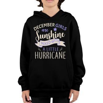 December Girls Are Sunshine Mixed With Hurricane Graphic Design Printed Casual Daily Basic Youth Hoodie - Thegiftio UK