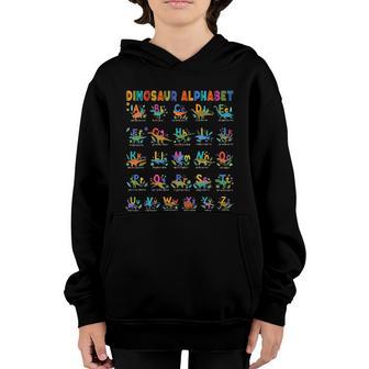 Dinosaur Alphabet Dino Abcs Learning For Boys Kids Adult Cool Gift Graphic Design Printed Casual Daily Basic Youth Hoodie - Thegiftio UK