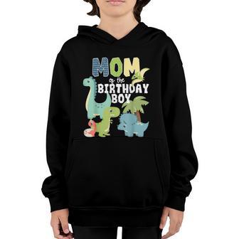 Dinosaurs Theme Birthday Mom Of The Birthday Boy Dinosaur Graphic Design Printed Casual Daily Basic Youth Hoodie - Thegiftio UK