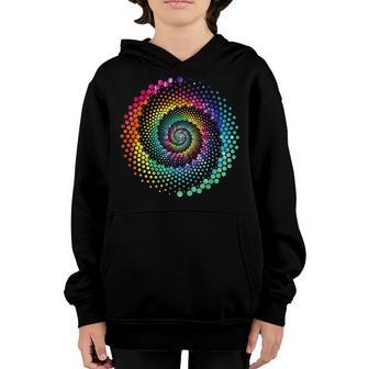 Dot Day Boys Kids Colorful Polka Dot Spiral Youth Hoodie - Thegiftio UK