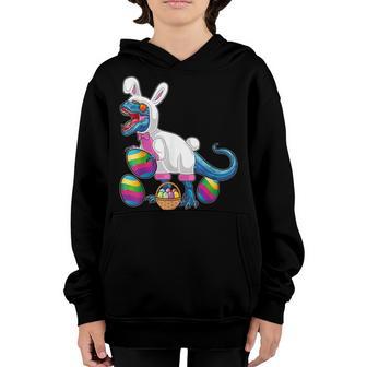 Easter Basket Bunny Dinosaur Egg T Rex Kids Boys Gift Youth Hoodie - Thegiftio UK