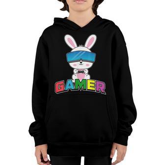 Easter Bunny Gamer Rabbit Easter Day Gaming Boys Girls Kids Youth Hoodie - Thegiftio UK