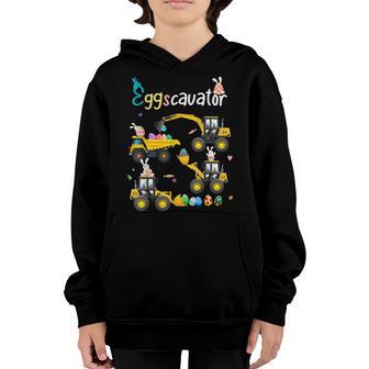 Eggscavator Easter Egg Hunt For Kids Toddlers Funny Youth Hoodie - Thegiftio UK