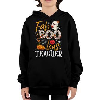 Fab Boo Lous Teacher Pumpkin Halloween Costume Boo Kids Youth Hoodie - Thegiftio UK