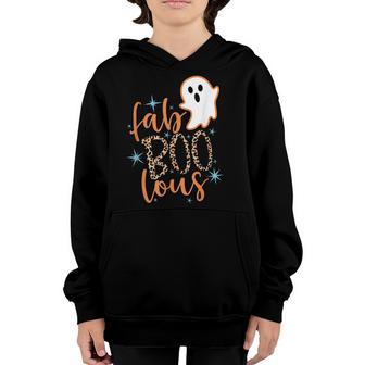 Faboolous Leopard Fabulous Boos Autumn Pumpkin Halloween Youth Hoodie - Thegiftio UK