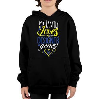 Family T21 World Down Syndrome Awareness Day Kids Youth Hoodie - Thegiftio UK