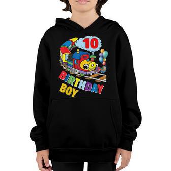 Fire Truck 10 Year Old Firefighter 10Th Birthday Boy Toddler Youth Hoodie - Thegiftio UK