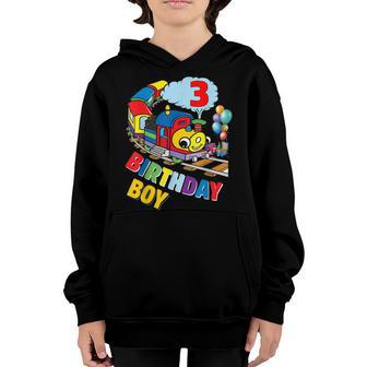 Fire Truck 3 Year Old Firefighter 3Rd Birthday Boy Toddler V3 Youth Hoodie - Thegiftio UK