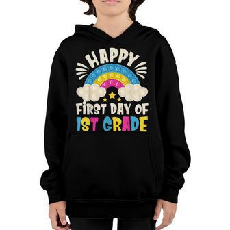 First Day Of 1St Grade Class Back To School Pop It Girls Youth Hoodie - Thegiftio UK