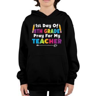 First Day Of 8Th Grade Funny Back To School Gift Graphic Design Printed Casual Daily Basic Youth Hoodie - Thegiftio UK