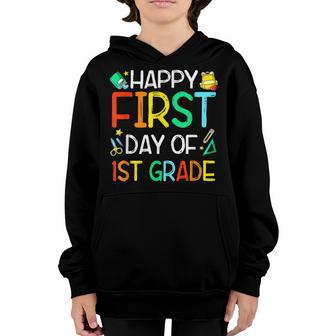First Day Of First Grade Welcome Happy 1St Grade Boy Girl Youth Hoodie - Thegiftio UK