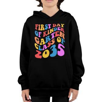 First Day Of Kindergarten Class Of 2035 Colorful Graphic Design Printed Casual Daily Basic Youth Hoodie - Thegiftio UK