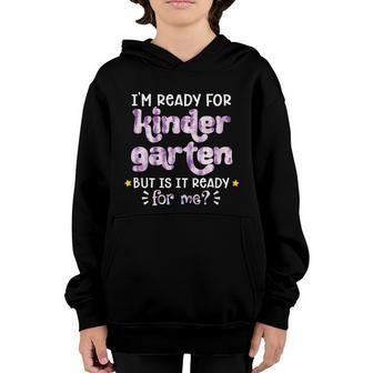 First Day Of School Ready For Kindergarten Tie Dye Cute Gift Graphic Design Printed Casual Daily Basic V2 Youth Hoodie - Thegiftio UK