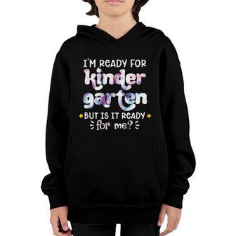 First Day Of School Ready For Kindergarten Tie Dye Gift Graphic Design Printed Casual Daily Basic V4 Youth Hoodie - Thegiftio UK