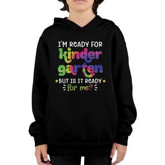 First Day Of School Ready For Kindergarten Tie Dye Gift Graphic Design Printed Casual Daily Basic V8 Youth Hoodie - Thegiftio UK