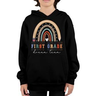 First Grade Dream Team Rainbow Welcome Back To School V2 Youth Hoodie - Thegiftio UK