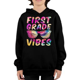 First Grade Vibes First Day Of 1St Grade Kids Back To School Youth Hoodie - Seseable