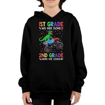 First Grade We Are Done Second Grade Here We Come Boys Girls Youth Hoodie - Thegiftio UK
