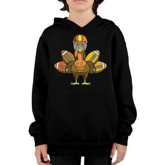 Football Gobble Player Turkey Cool Thanksgiving Men Boys Kid Youth Hoodie - Thegiftio UK