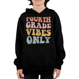Fourth Grade Vibes Only Back To School Cute Rainbow Kids V2 Youth Hoodie - Thegiftio UK