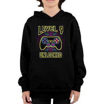 Funny 9 Year Old 9Th Video Gamer Gaming Birthday Party Youth Hoodie - Thegiftio UK