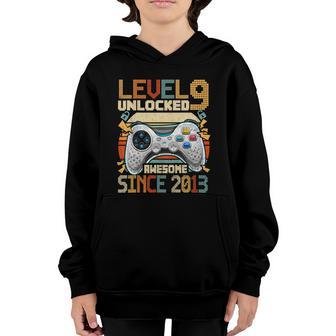 Funny 9Th Birthday Gamer Gift Boys N 9 Year Old Video Gamer T Youth Hoodie - Thegiftio UK