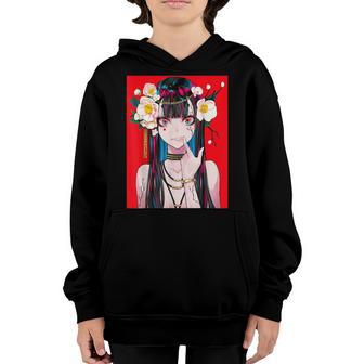 Funny Anime Girl Waifu Japanese Aesthetic Kawaii Otaku Youth Hoodie - Thegiftio UK
