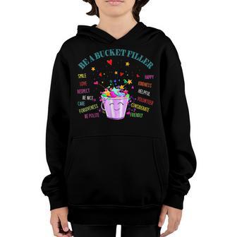 Funny Back To School Be A Bucket Filler Growth Mindset Youth Hoodie - Thegiftio UK