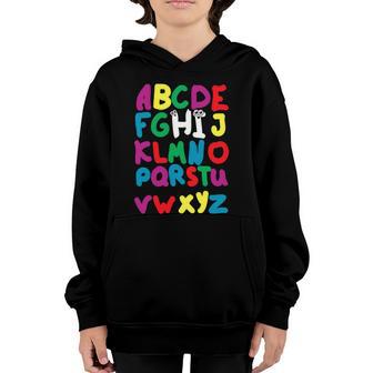 Funny Back To School Hi Alphabet Pre Kindergarten Youth Hoodie - Thegiftio UK