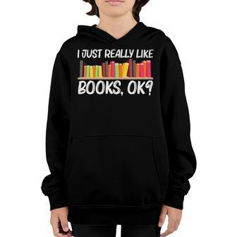 Funny Book Art For Men Women Author Bookworm Library Lovers Youth Hoodie - Thegiftio UK