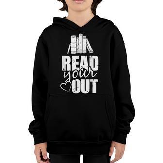 Funny Book Lovers Gifts - Read Your Heart Out Youth Hoodie - Thegiftio UK