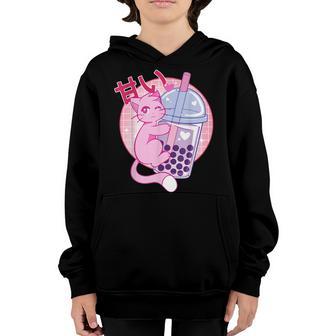 Funny Cat Boba Tea Bubble Tea Anime Kawaii Gift Girls Ns Youth Hoodie - Thegiftio UK
