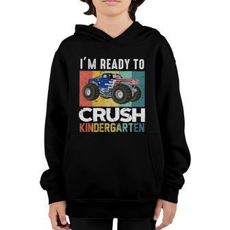 Funny First Day Of School Ready To Crush Kindergarten L Cool Gift Graphic Design Printed Casual Daily Basic V2 Youth Hoodie - Thegiftio UK