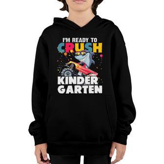 Funny First Day Of School Ready To Crush Kindergarten L Gift Graphic Design Printed Casual Daily Basic Youth Hoodie - Thegiftio UK