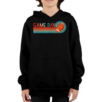 Funny Football Game Day Retro Vibes Football Lover Youth Hoodie - Thegiftio UK