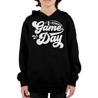 Funny Game Day Sports Football Football Lover Graphic Youth Hoodie - Thegiftio UK