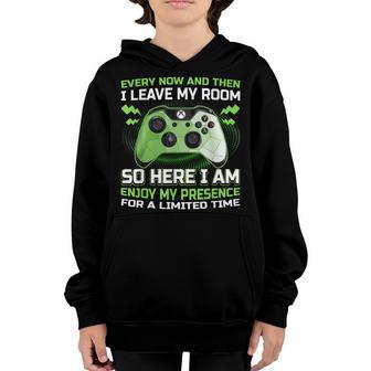 Funny Gaming Every Now And Then I Leave My Room Gamer Gifts Youth Hoodie - Thegiftio UK