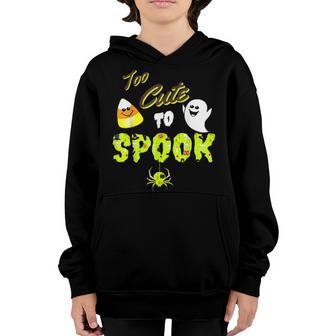Funny Ghosts Too Cute To Spook Halloween Youth Hoodie - Thegiftio UK