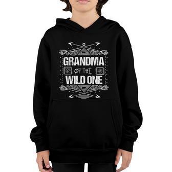Funny Grandma Of The Wild One Gift Cute Granny Boys Girls Meaningful Gift Youth Hoodie - Thegiftio UK